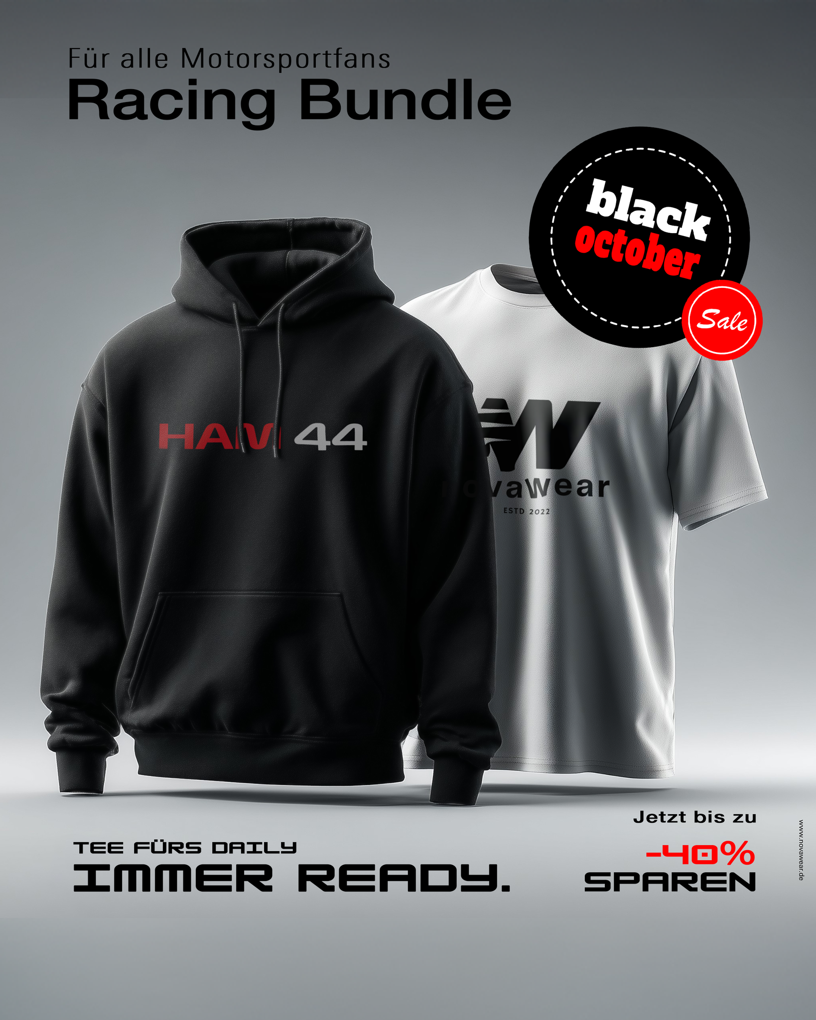 Image of Racing Starter Bundle Hoodie und T-Shirt für Motorsportfans Mix & Match 10